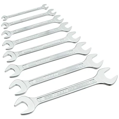 Afbeelding van HAZET 450N/8RS Zeshoek Profiel Dubbele Open End Wrench Set Verchroomd