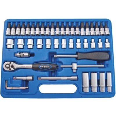Afbeelding van SW Stahl 06455L dopsleutelset I 47 delig 1/4 inch gereedschapskoffer industriële kwaliteit