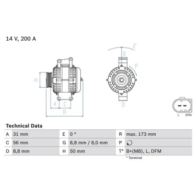 Afbeelding van Bosch Alternator/Dynamo 0 986 045 420