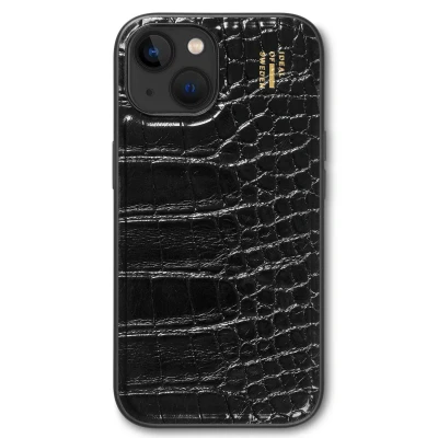 Afbeelding van Apple iPhone 13 Hoesje Kunstleder iDeal of Sweden Backcover/Hardcase Zwart Telefoonhoesje Shockproof/Valbescherming