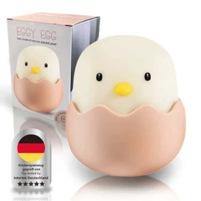 Afbeelding van MegaLight LED Nachtlicht Kinder Baby ohne verschluckbare Kleinteile Stilllicht dimmbar Touch Nachtlampe USB Aufladung Eggy Egg