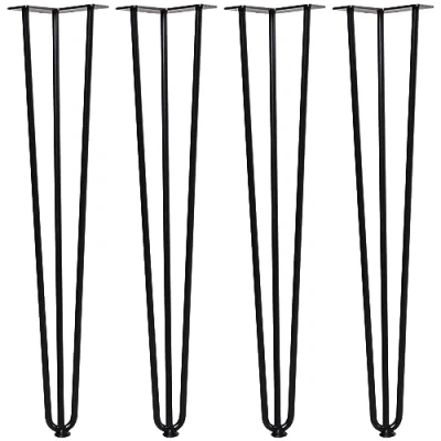 Afbeelding van HOMCOM Tischbeine Stahl 12L x 12B 71H cm Schwarz