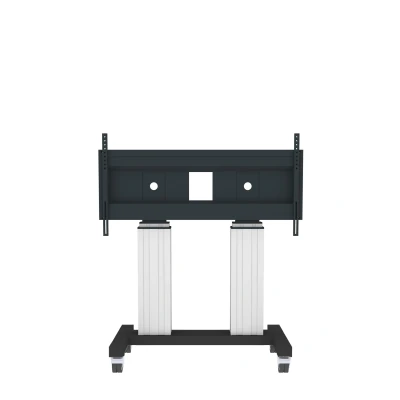 Afbeelding van PLASMA M2600SILVER is een elektrisch in hoogte verstelbare trolley voor flat screens t/m 120 inch (305 cm).
