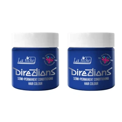 Afbeelding van La Riche Directions Semipermanente haarverf, 100 ml, blik van 2 stuks, Atlantic Blue