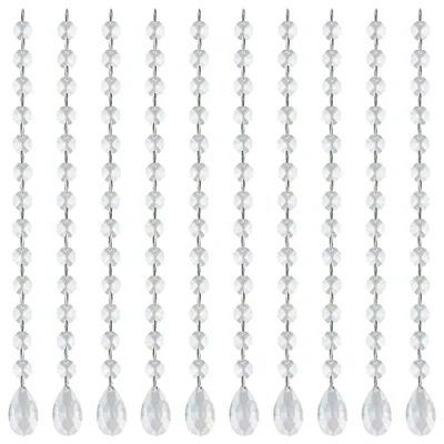 Afbeelding van Belle Vous Helder Kristallen Druppel Kandelaar Hangers (10 Pak) 34,5 cm Hangende Decoratie Kralen voor Kandelaars, Prisma’s, DIY Zonnevanger Onderdelen, Huwelijk/Kerst Guirlandes
