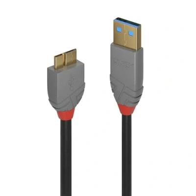 Afbeelding van Lindy 36768 3m USB A Micro B Mannelijk Zwart kabel
