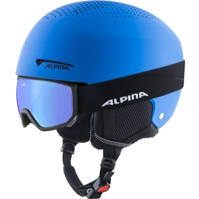 Afbeelding van Skihelm Alpina Junior Zupo Set (+ Scarabeo Jr.) Blue Matt 51 55 cm