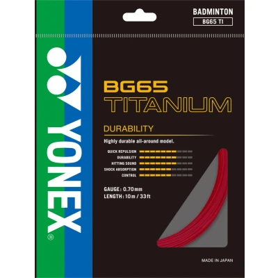 Afbeelding van Yonex BG 65TI 0,70 mm Red 10 meter