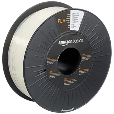 Afbeelding van Amazon Basics PLA 3D printerfilament, 1,75 mm, transparant, spoel van 1 kg