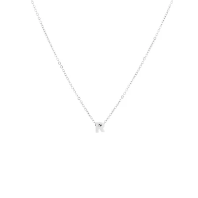 Afbeelding van Letter Ketting R Zilver