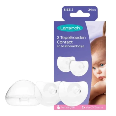 Afbeelding van Lansinoh Tepelbeschermers 2 Stuks Incl. Beschermdoosje 70173