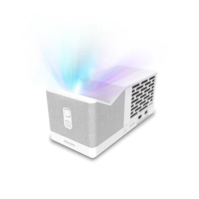 Afbeelding van Philips UL5 Smart, ultrakorte projectiebeamer, Full HD 1080p, drievoudige laser, wifi, geavanceerde beeldcorrectie, stereogeluid, lumin OS systeem met apps, wit