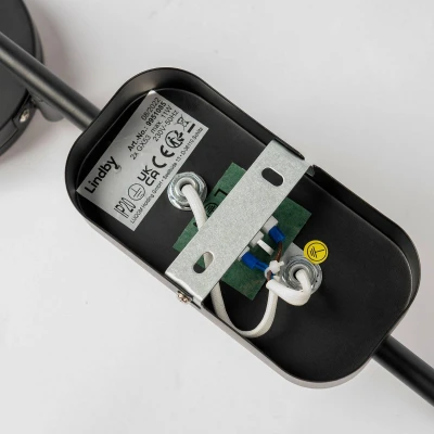 Afbeelding van Lindby buitenspot 2lichts IJzer, metaal H: 20.2 cm GX53 zwart Inclusief lichtbronnen