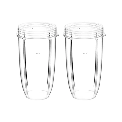 Afbeelding van QWORK® 32OZ Juicer Cup Vervangende Onderdelen Compatibel met NutriBullet Elektrische Blender 900W / 600W (Pak van 2)