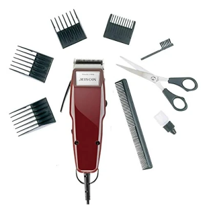Afbeelding van Moser tondeuse voor mannen, 1400 met kabel, accessoires, 5 vergrendelbare posities (0,7 tot 3 mm), vier geleidingskammen, 1 stuk