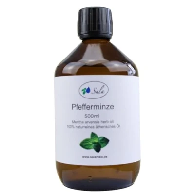 Afbeelding van Sala Pepermuntolie mentha arvensis etherische olie natuurzuiver 500 ml glazen fles