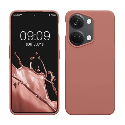 Afbeelding van kwmobile telefoonhoesje geschikt voor OnePlus Nord 3 5G Hoesje met siliconen coating Smartphone case in winter roze