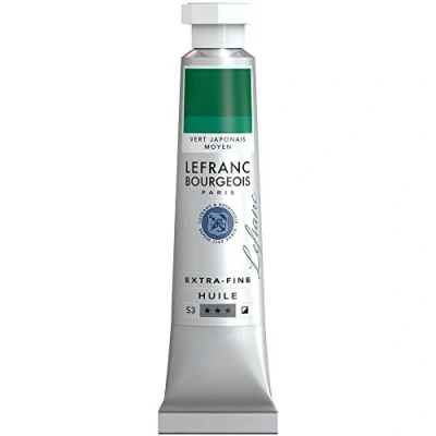 Afbeelding van Lefranc Bourgeois 404980 Extra fijne olieverf met hoogwaardige kunstenaarspigmenten, lichtecht, verouderingsbestendig 20ml Tube, Japanese Green Medium