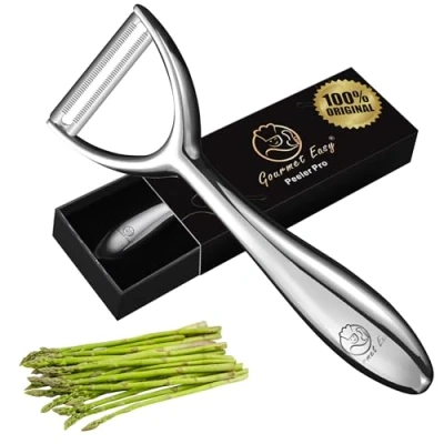 Afbeelding van Premium Vegetable Peeler Stainless Steel Ultra Sharp Blade Potato Peelers for Kitchen Ergonomic Non Slip Handle Fruit Cucumber &amp; Carrot 5 Years of Warranty