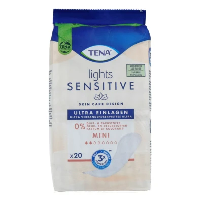 Afbeelding van 3x TENA Sensitive Lights Ultra Pads Mini 20 stuks