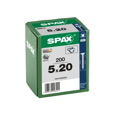 Afbeelding van Spax spaanplaatschroef vz pk 5.0x20mm pz2 (200 st)