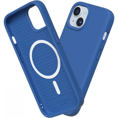 Afbeelding van Apple iPhone 15 MagSafe Hoesje Siliconen en TPU (zacht) RhinoShield Softcase/Backcover Blauw Telefoonhoesje Shockproof/Valbescherming