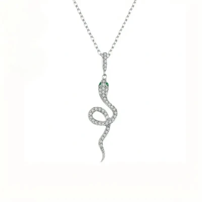 Afbeelding van 925 Sterling Zilveren Damesketting Met Slang Hanger Minimalistisch Design En Hypoallergeen