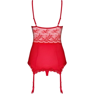 Afbeelding van Obsessive Lovica Korset &amp; String Rood S/M