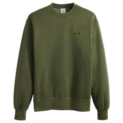 Afbeelding van Levi&#039;s heren Authentic sweater met logoborduring in de kleur Legergroen, maat: M