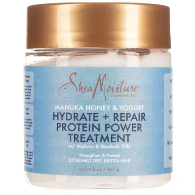 Afbeelding van Shea Moisture Manuka Honey &amp; Yogurt Hydrate + Repair Protein Strong Treatment 227gr