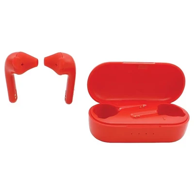 Afbeelding van Defunc True Basic draadloze oordopjes Bluetooth oortjes Rood Kunststof