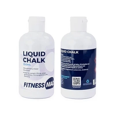 Afbeelding van Fitness Mad VLOEIBARE CHALK, extra sterkte en zweetvrije hand, krijt voor klimmen, gewichtheffen crossfit, gemaakt in het Verenigd Koninkrijk, 3 maten