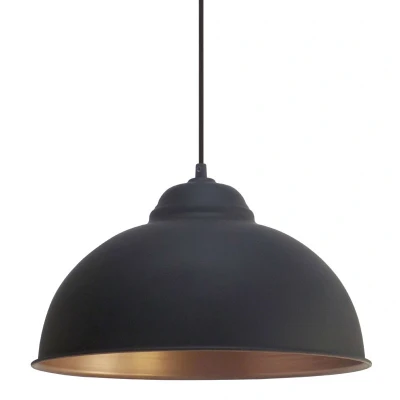 Afbeelding van Leen Bakker EGLO Hanglamp Truro 2 Zwart/koper Hanglampen Koperkleurig Staal