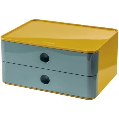 Afbeelding van Smart box Han Allison met 2 lades blauw, stapelbaar