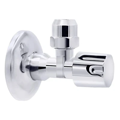 Afbeelding van VARIOSAN Hoekventiel 14900, 1/2&quot;, messing, DVGW/KTW/W270 goedkeuring, zelfdichtend, verchroomd