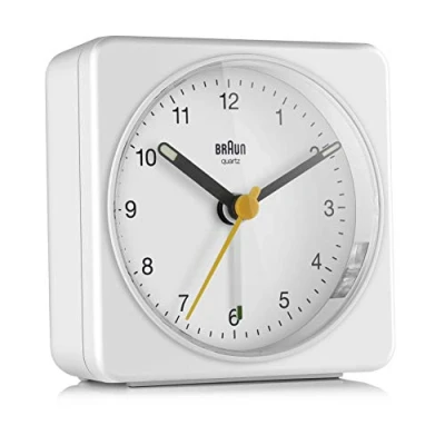 Afbeelding van Braun BC 03 W kwartswekker analoog wit