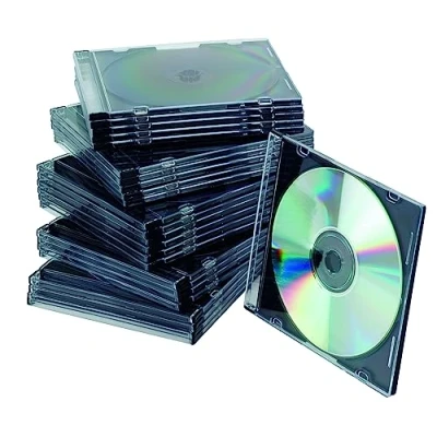 Afbeelding van Q Connect KF02210 Edv accessoires CD hoes SlimCase 25 stuks zwart/transparant