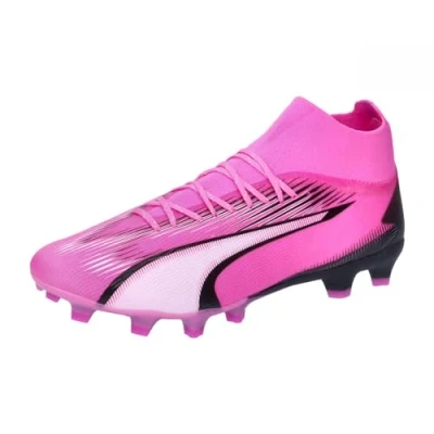 Afbeelding van Puma Ultra PRO FG/AG Voetbalschoenen met kunststof noppen, Heren, Maat: 45, Poison pink/white/black Textiel/ synthetisch