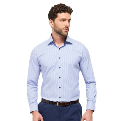 Afbeelding van Eterna Fitted Waist Overhemd, Heren, Maat: 42x65, Blue