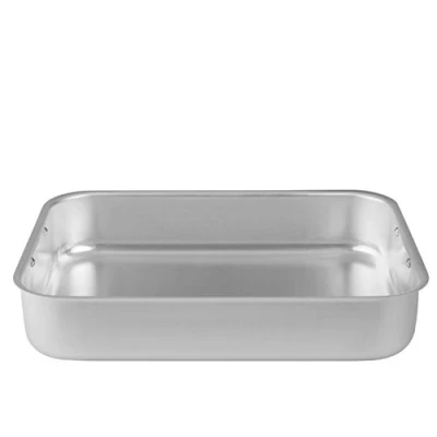Afbeelding van Pentole Agnelli Familie Koken Aluminium Rechthoekige Roostplaat met ondoorzichtige afwerking, Lengte 40 cm, Zilver, 40x29 cm