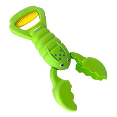 Afbeelding van alldoro 60179 Sand Snapper kunststof eenhands graafmachine in kreeftdesign, zandgrijper voor kinderen vanaf 3 jaar, 34,5 cm lang, groen