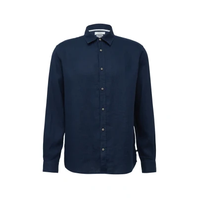 Afbeelding van s.Oliver Regular FIT Langarm Overhemd, Heren, Maat: Medium, Tiefblau
