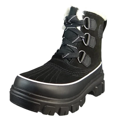 Afbeelding van Sorel Dames Torino 5 waterdichte mode laars, zwart/fawn, 7.5 UK, Zwarte reekalf, 40.5 EU