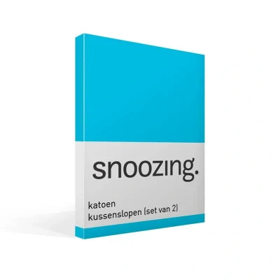 Afbeelding van Snoozing Katoen Kussenslopen Set van 2 50x70 cm Turquoise