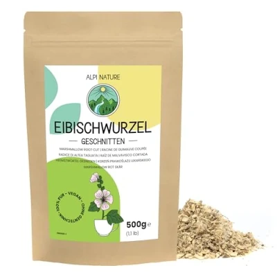 Afbeelding van Heemstwortelthee 500g van Alpi Nature, losse thee, heemstwortel gesneden en ongeschild voor het bereiden heemstthee kruidenthee