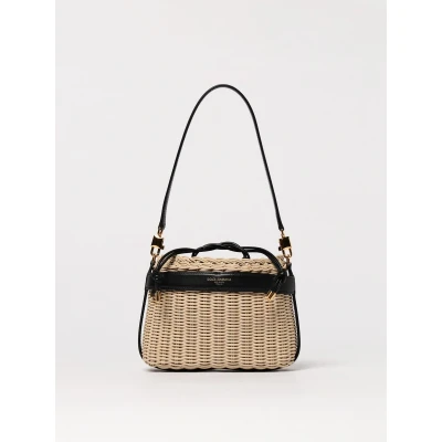 Afbeelding van Wicker Handbag Drawstring Closure Wo Beige Clutch Bags