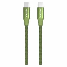 Afbeelding van GreyLime Gevlochten USB C naar 60W Kabel Groen 1 m