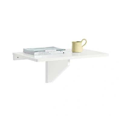 Afbeelding van SoBuy FWT03 W Wandtafel Klaptafel Hout Eettafel Wit 60 x 40 cm