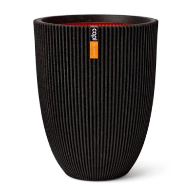 Afbeelding van Bloempot Groove elegant 34x46 cm zwart