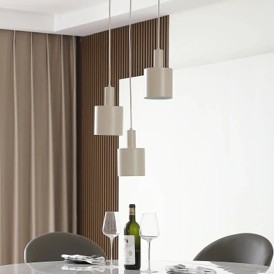 Afbeelding van Lindby hanglamp 3lichts IJzer E27 beige